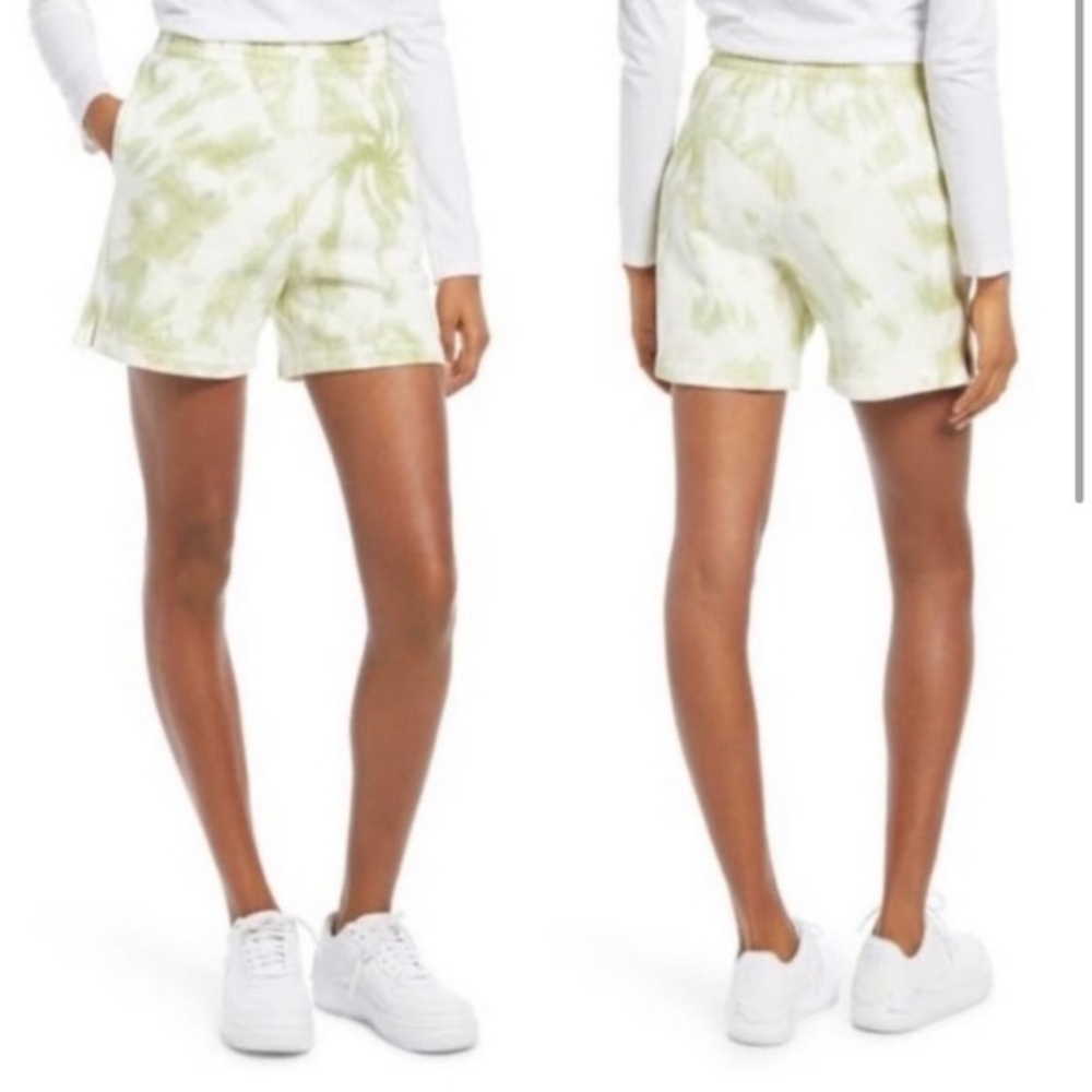 Reformation green tie dye sweatshorts